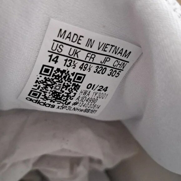 adidas Everyset Trainer Shoes - Color: White /Black /Grey - Size: 14 - Picture 9 of 10